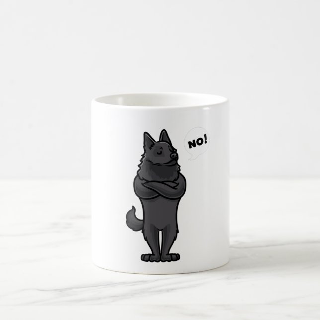 Stubborn Schipperke Hund lustig Kaffemugg (Center)