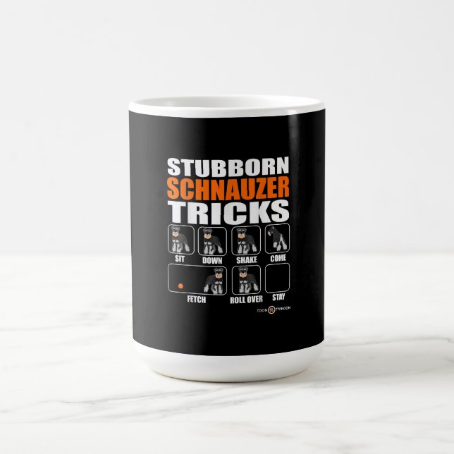 Stubborn Schnauzer Tricks Funny Schnauzer Gift Kaffemugg (Center)