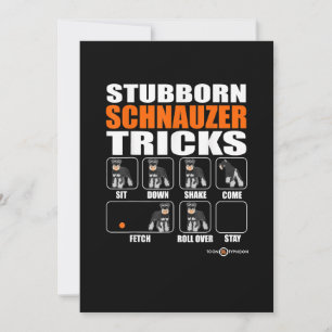 Stubborn Schnauzer Tricks Funny Schnauzer Gift Meddelande