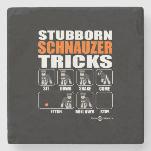 Stubborn Schnauzer Tricks Funny Schnauzer Gift Stenunderlägg
