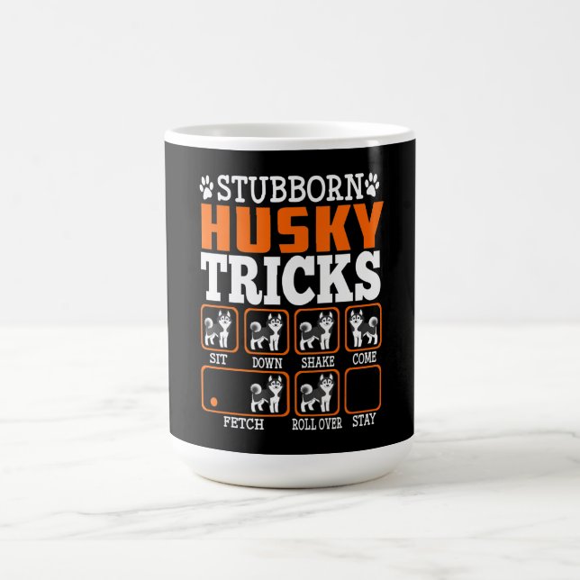 Stubborn Siberian husky Tricks Funny Gift Kaffemugg (Center)