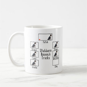 Stubborn Tri Basenji Tricks Hund Kaffe Mugg