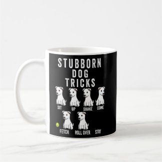 Stubborn Tricks White Hund Kaffemugg