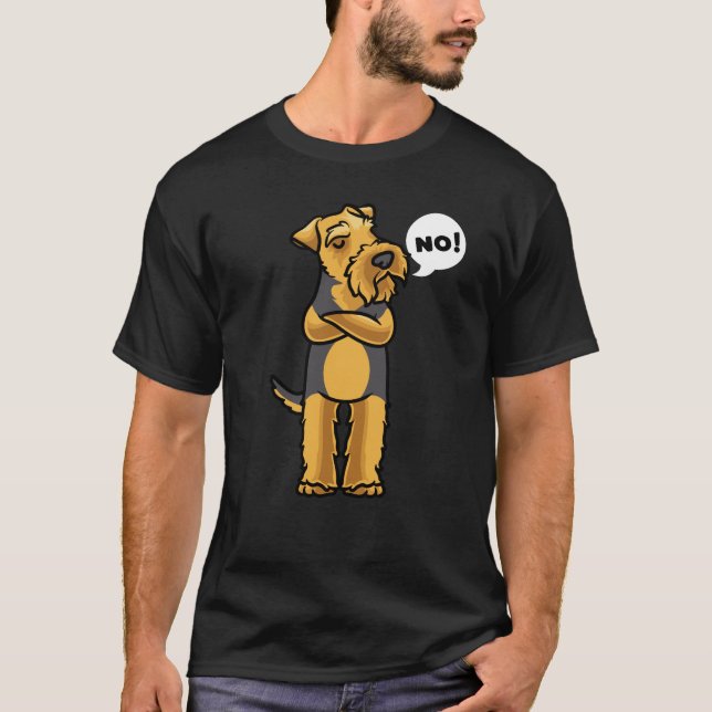 Stubborn Welsh Terrier Hund T Shirt (Framsida)