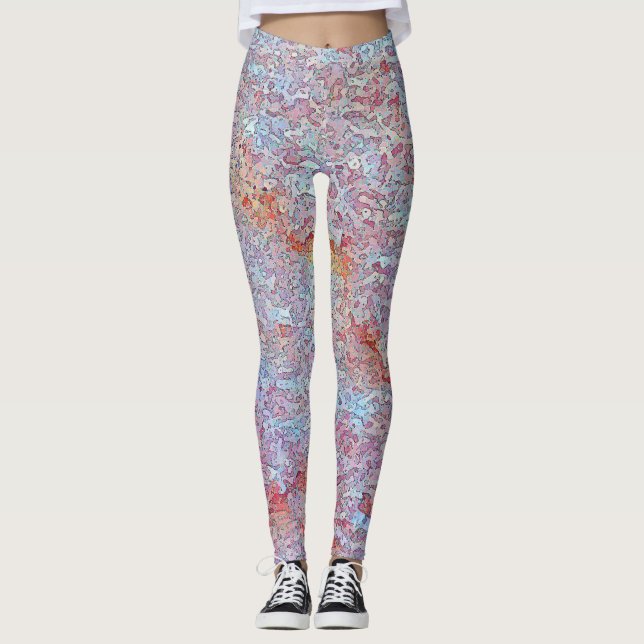 Stucco Blue Mist Leggings (Framsida)