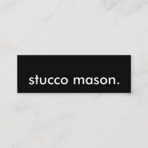 stucco mason. mini visitkort