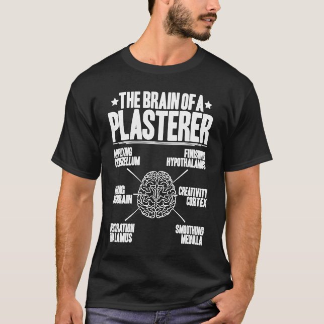 Stuccoer Typical Brain Plasterer T Shirt (Framsida)