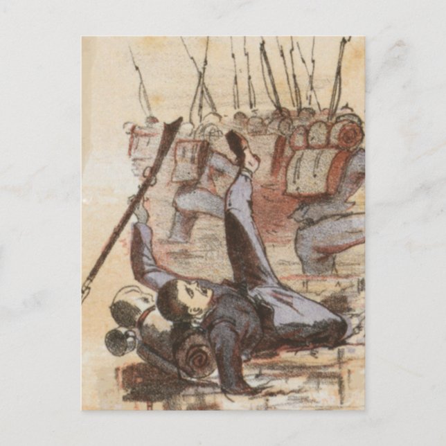 Stuck i Lera Civil Krig Life Vykort (Framsida)