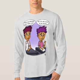 Stuck i min penna Grått Manar Långsåld T-Shirt