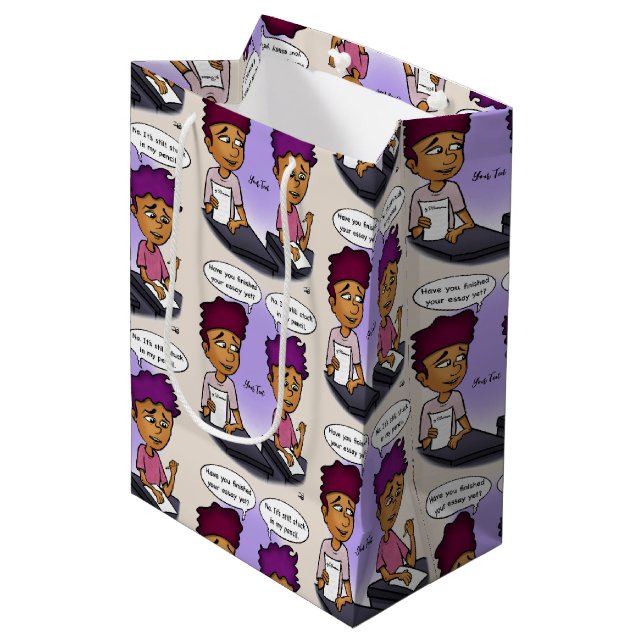 Stuck i Pencil Gift Bag (Framsidan Vinklad)