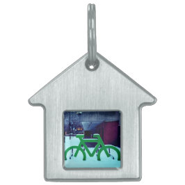 Stuck i snö ID-bricka husdjur