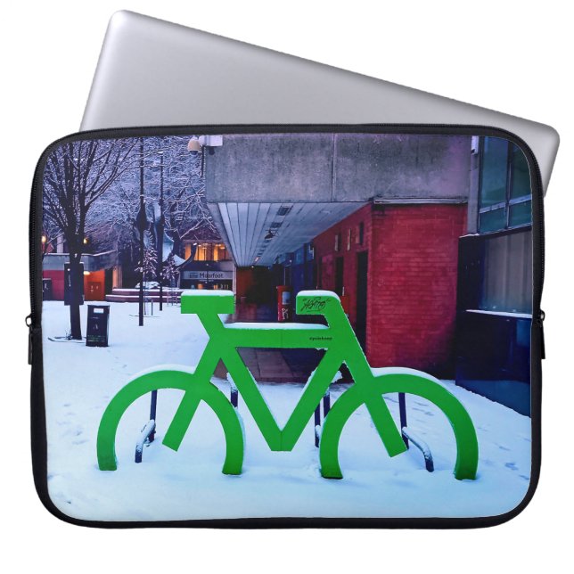 Stuck i snö laptop fodral (Framsidan)