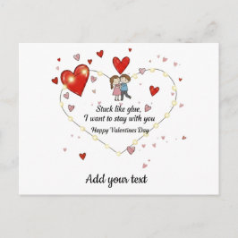 Stuck like glue valentine helg vykort