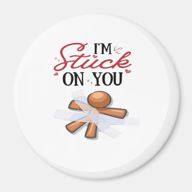 Stuck On You Modern Minimal Design  Magnet (Framsidan)