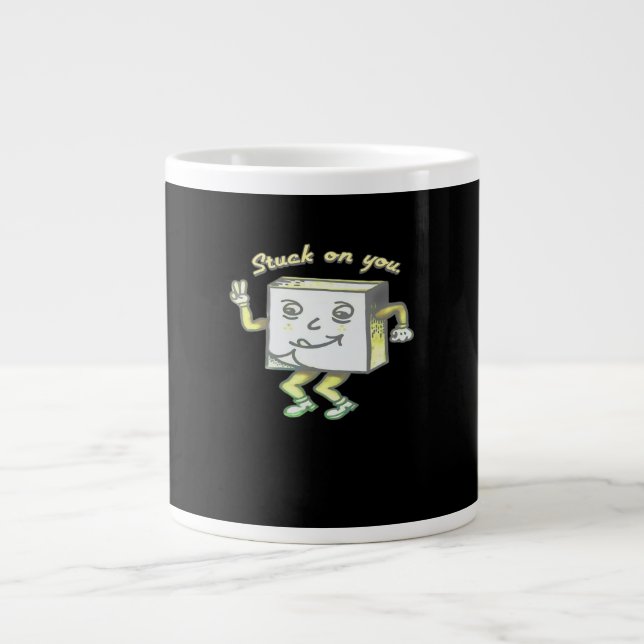 Stuck On You Post It Minimal Modern Style  Jumbo Mugg (Framsidan)