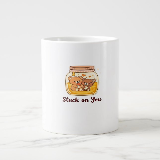 Stuck On You Simple Love Aesthetic  Jumbo Mugg (Framsidan)
