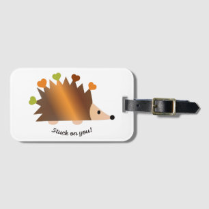 Stuck på You Hedgehog och Hearts Bagagebricka