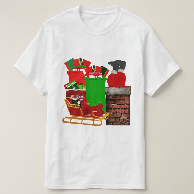 Stuck Santa Tri-Blend-shirt T Shirt (Design framsida)