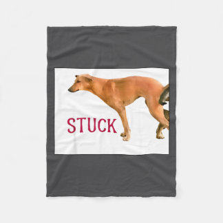 Stuck Together Dogs Funny Couple Saying Quote Dog  Fleecefilt