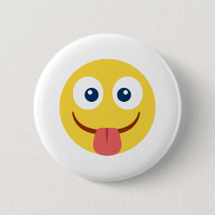 Stuck ut Tunga Emoji Knapp
