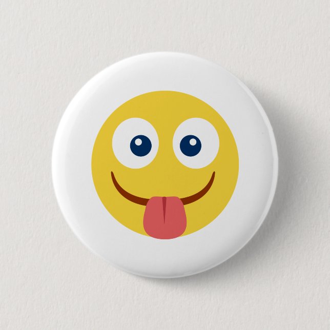 Stuck ut Tunga Emoji Knapp (Framsida)