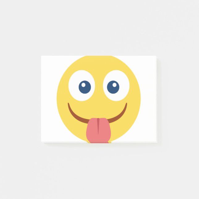 Stuck ut Tunga Emoji Post-it Block (Framsida)