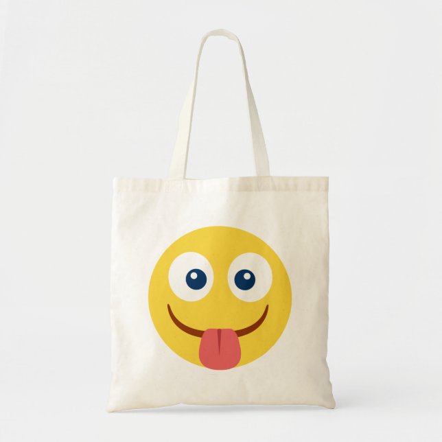 Stuck ut Tunga Emoji Tygkasse (Framsidan)