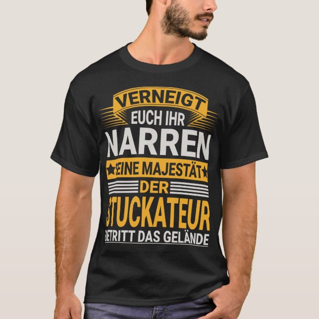 Stuckateur Design für einen  Stuckateur T Shirt (Framsida)