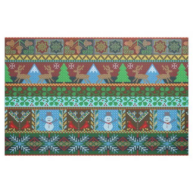 Stucken helgdag för ren för jultröjamönster tyg (Fat Quarter)