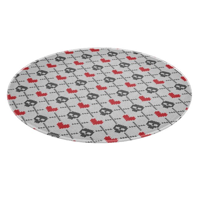 Stuckit mönster med döskallar (Hörn)