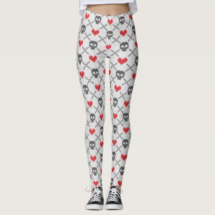 Stuckit mönster med döskallar leggings