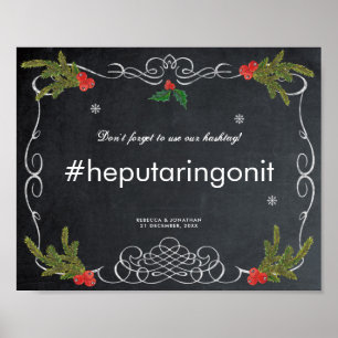 stucktagchristmas-helgdag vinterbröllop poster