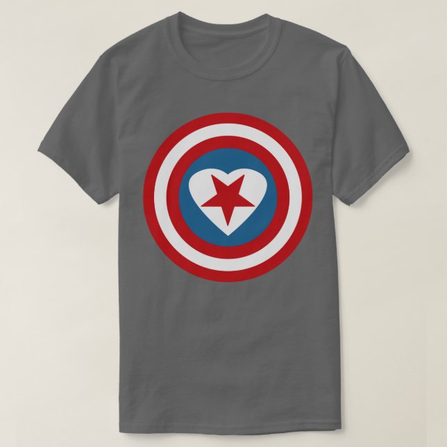 Stucky Shield HeartStar T Shirt (Design framsida)