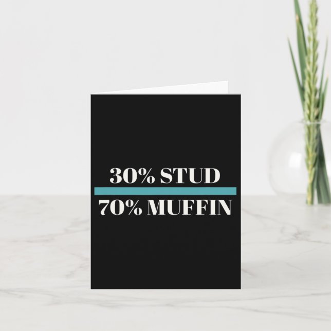 Stud 70 % Muffin Funny Fars dag Valentines Kort (Framsida)