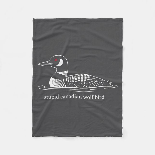 Stud Canadian Wolf Bird Funny Loon Humor  Fleecefilt (Framsidan)