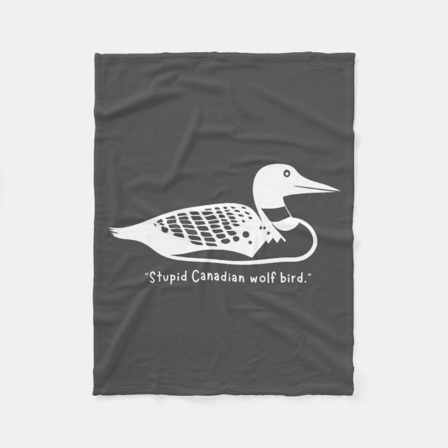 Stud Canadian Wolf Bird Funny Loon Humor  Fleecefilt (Framsidan)