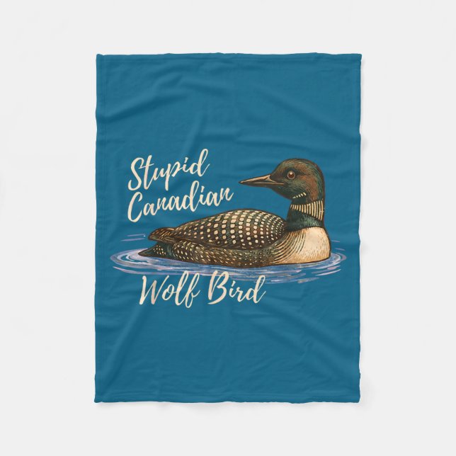 Stud Canadian Wolf Bird Funny Loon Humor Meme Sayi Fleecefilt (Framsidan)