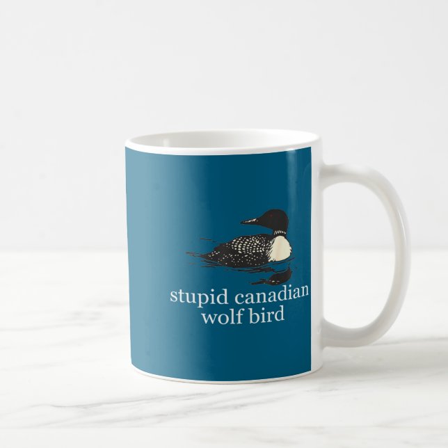 Stud Canadian Wolf Bird Funny Loon Humor Men Women Kaffemugg (Höger)