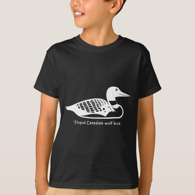 Stud Canadian Wolf Bird Funny Loon Humor  T Shirt (Framsida)