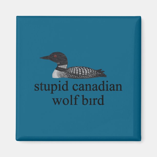 Stud Canadian Wolf Bird Lgbt Hockey  Magnet (Framsidan)