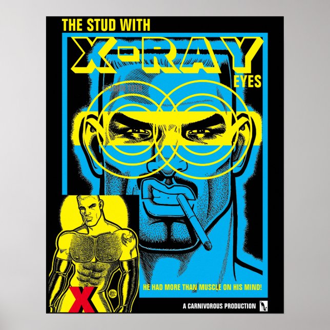 Stud med X-Ray Ögon Poster (Framsidan)