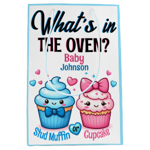 Stud Muffin eller Cupkaka Rosa eller Blue Gender R
