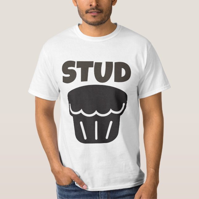 STUD MUFFIN FUNNY MANAR T-SHIRTS (Framsida)