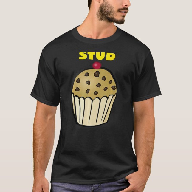 Stud Muffin Funny Workout Exercise Fitness Humor M T Shirt (Framsida)