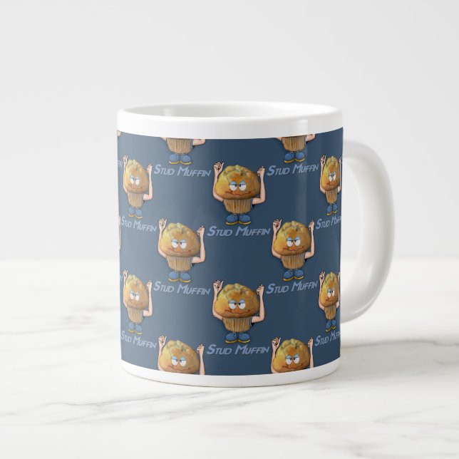 Stud Muffin Humor Jumbo Mugg (Framsida höger)