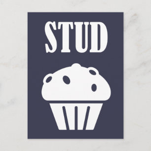 STUD Muffin Manly Tuff Guy Funny Gift Bra Lookin Vykort