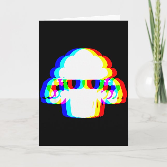 Stud Muffin Rolig Muffin Vaporwave Edm Cyber Glitc Kort (Framsida)