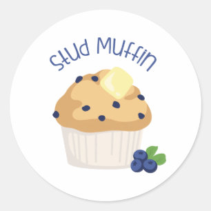 Stud Muffin Runt Klistermärke