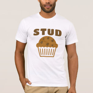 Stud Muffin Tee, Muffin Graphic Rolig tröja Design