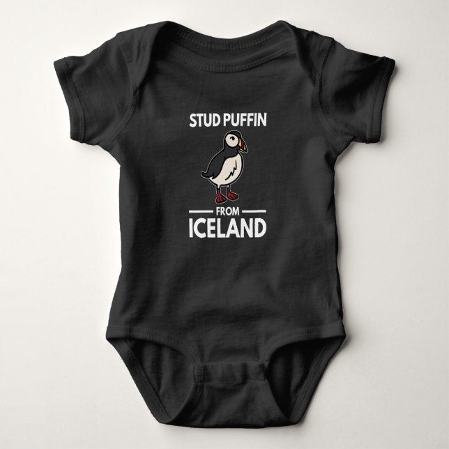Stud Puffin från Island T Shirt (Framsida)